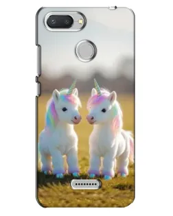 Чехол для Xiaomi Redmi 6 с картинкой «Пара единорогов»
