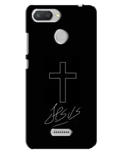 Чехол для Xiaomi Redmi 6 с картинкой «Графический крест Jesus»