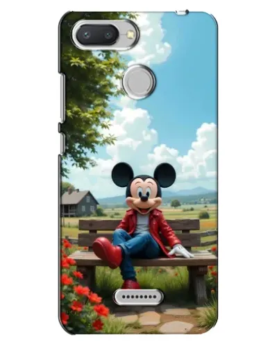 Чехол для Xiaomi Redmi 6 с картинкой «Микки на скамейке»
