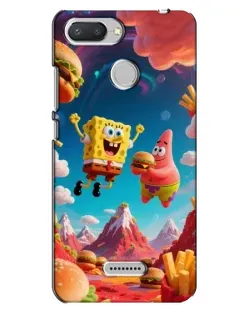 Чехол для Xiaomi Redmi 6 с картинкой «Космический фастфуд»