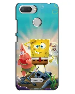 Чехол для Xiaomi Redmi 6 с картинкой «Спанч Боб победитель»