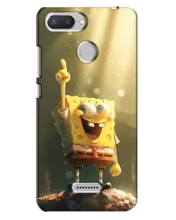 Чехол для Xiaomi Redmi 6 с картинкой «Сияющий Спанч Боб»