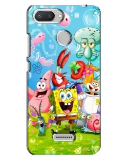 Чехол для Xiaomi Redmi 6 с картинкой «Губка Боб и друзья»