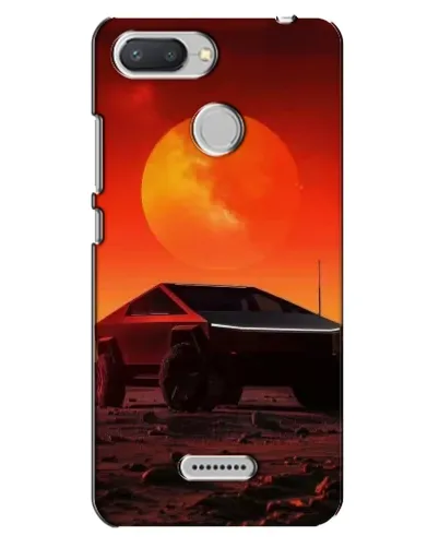 Чехол для Xiaomi Redmi 6 с картинкой «Cybertruck на Марсе»