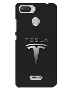 Чехол для Xiaomi Redmi 6 с картинкой «Стальной логотип Tesla»