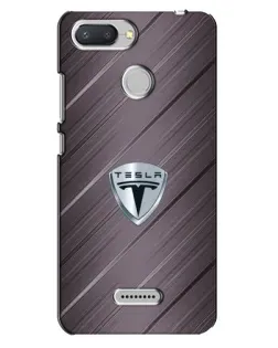 Чехол для Xiaomi Redmi 6 с картинкой «Металлическая текстура Tesla»