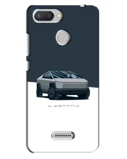 Чехол для Xiaomi Redmi 6 с картинкой «Серебристый Cybertruck Tesla»