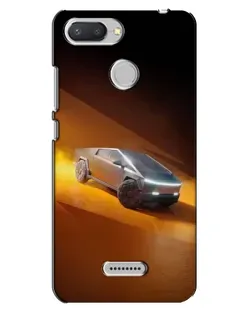 Чехол для Xiaomi Redmi 6 с картинкой «Cybertruck в пустыне»
