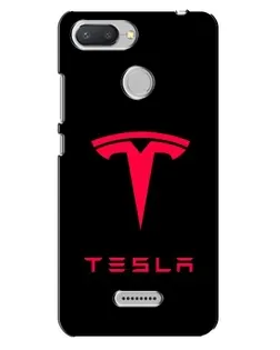Чехол для Xiaomi Redmi 6 с картинкой «Tesla Red Logo»
