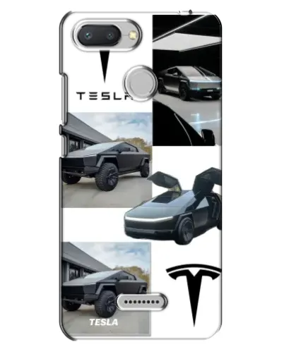 Чехол для Xiaomi Redmi 6 с картинкой «Коллаж Cybertruck Tesla»