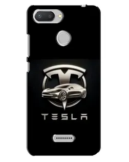 Чехол для Xiaomi Redmi 6 с картинкой «Tesla — серебристое авто»