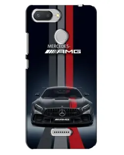 Чехол для Xiaomi Redmi 6 с картинкой «Mercedes — белый карбон»
