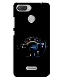 Чехол для Xiaomi Redmi 6 с картинкой «Салон Audi — руль»