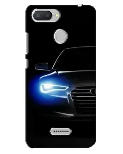 Чехол для Xiaomi Redmi 6 с картинкой «Неоновый взгляд Audi»