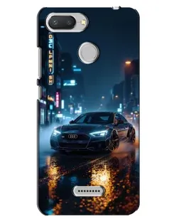 Чехол для Xiaomi Redmi 6 с картинкой «Ночной город и Audi»