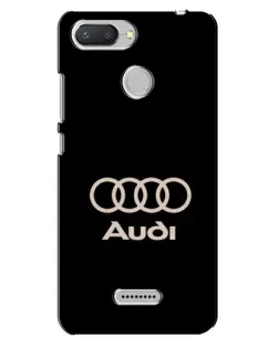 Чехол для Xiaomi Redmi 6 с картинкой «Audi — золотой логотип»