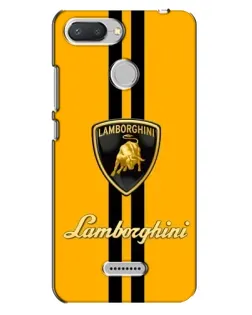 Чехол для Xiaomi Redmi 6 с картинкой «Lamborghini Stripe желтый»