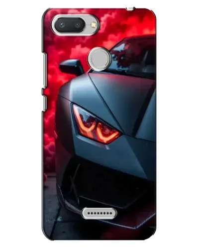 Чехол для Xiaomi Redmi 6 с картинкой «Lamborghini красное сияние»
