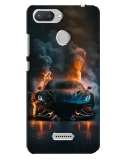 Чехол для Xiaomi Redmi 6 с картинкой «Lamborghini дымная эстетика»