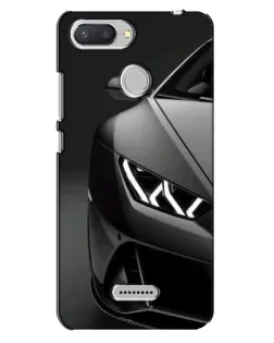 Чехол для Xiaomi Redmi 6 с картинкой «Lamborghini фары детализация»
