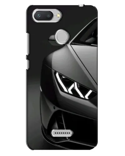 Чехол для Xiaomi Redmi 6 с картинкой «Lamborghini фары детализация»