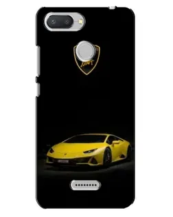 Чехол для Xiaomi Redmi 6 с картинкой «Lamborghini желтый акцент»