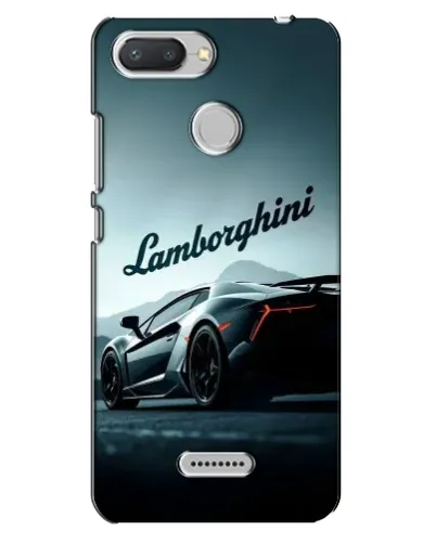 Чехол для Xiaomi Redmi 6 с картинкой «Классическая надпись Lamborghini»
