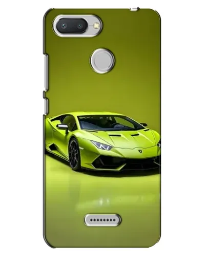 Чехол для Xiaomi Redmi 6 с картинкой «Салатовый Lamborghini Huracan»