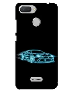 Чехол для Xiaomi Redmi 6 с картинкой «Неоновый контур Lamborghini»