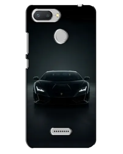 Чехол для Xiaomi Redmi 6 с картинкой «Черный Lamborghini Aventador»