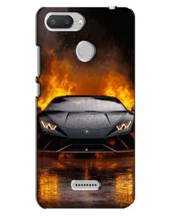 Чехол для Xiaomi Redmi 6 с картинкой «Lamborghini в огне»