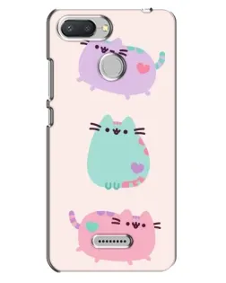 Чохол для Xiaomi Redmi 6 з картинкою «Pusheen тріо»