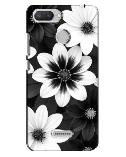 Чохол для Xiaomi Redmi 6 з картинкою «Монохромні айстри»