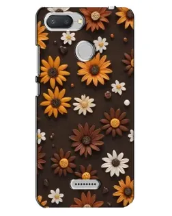 Чохол для Xiaomi Redmi 6 з картинкою «Візерунок з маленьких соняшників»