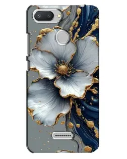 Чохол для Xiaomi Redmi 6 з картинкою «Біла квітка та золотий флюїд»