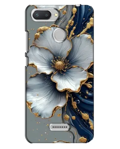 Чехол для Xiaomi Redmi 6 с картинкой «Белый цветок и золотой флюид» Чехол для Xiaomi Redmi 6 с картинкой «Белый цветок и золотой флюид»