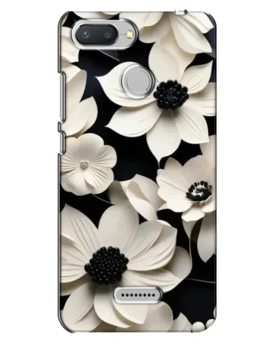 Чохол для Xiaomi Redmi 6 з картинкою «Об'ємні білі квіти»
