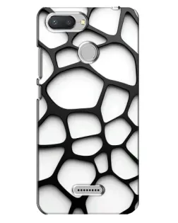 Чехол для Xiaomi Redmi 6 с картинкой «Белая объемная сетка»