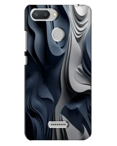Чохол для Xiaomi Redmi 6 з картинкою «Об'ємні сині складки»