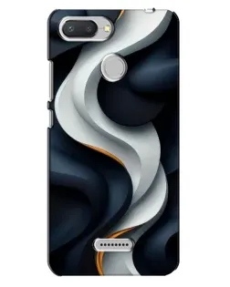 Чохол для Xiaomi Redmi 6 з картинкою «Об'ємні чорно-білі стрічки»