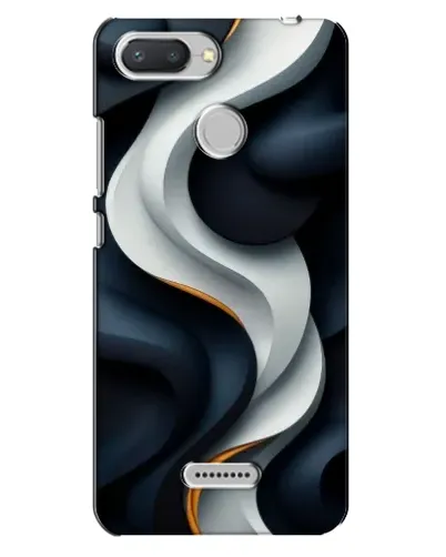 Чохол для Xiaomi Redmi 6 з картинкою «Об'ємні чорно-білі стрічки»