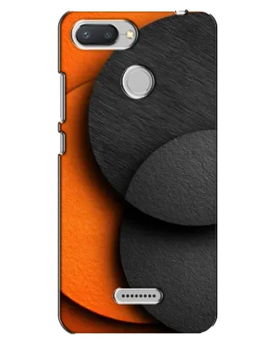 Чохол для Xiaomi Redmi 6 з картинкою «Геометрія помаранчевих кіл»