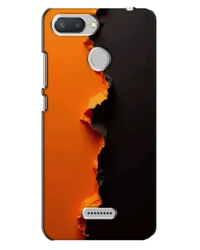 Чохол для Xiaomi Redmi 6 з картинкою «Помаранчевий розлом»