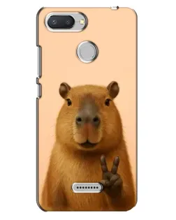 Чехол для Xiaomi Redmi 6 с картинкой «Капибара виктория»