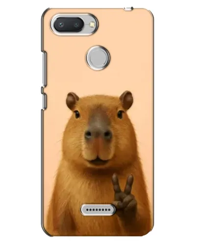 Чехол для Xiaomi Redmi 6 с картинкой «Капибара виктория»