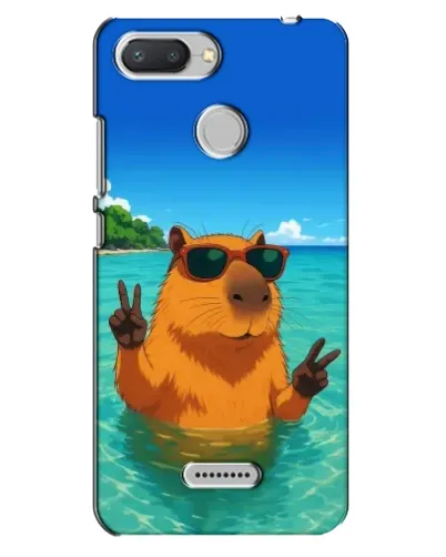 Чехол для Xiaomi Redmi 6 с картинкой «Морская капибара»