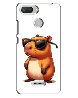Чехол для Xiaomi Redmi 6 с картинкой «Капибара в очках»