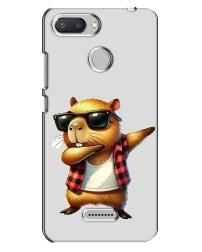 Чехол для Xiaomi Redmi 6 с картинкой «Капибара рэпер даб»