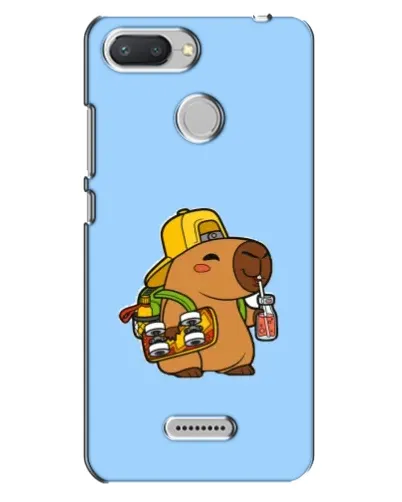Чехол для Xiaomi Redmi 6 с картинкой «Капибара на скейте»