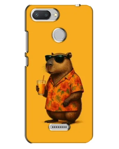 Чехол для Xiaomi Redmi 6 с картинкой «Капибара на отдыхе»